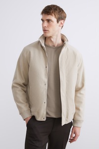LC WAIKIKI, Jacheta cu buzunare laterale si fermoar, Bej deschis, XL