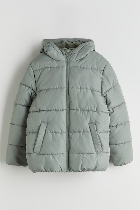 LC WAIKIKI, Geaca matlasata cu gluga, Verde pal