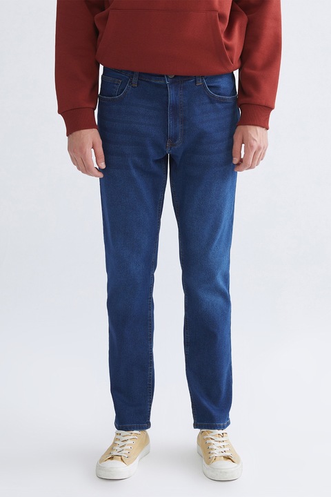 LC WAIKIKI, Blugi slim fit uni, Albastru royal, 28