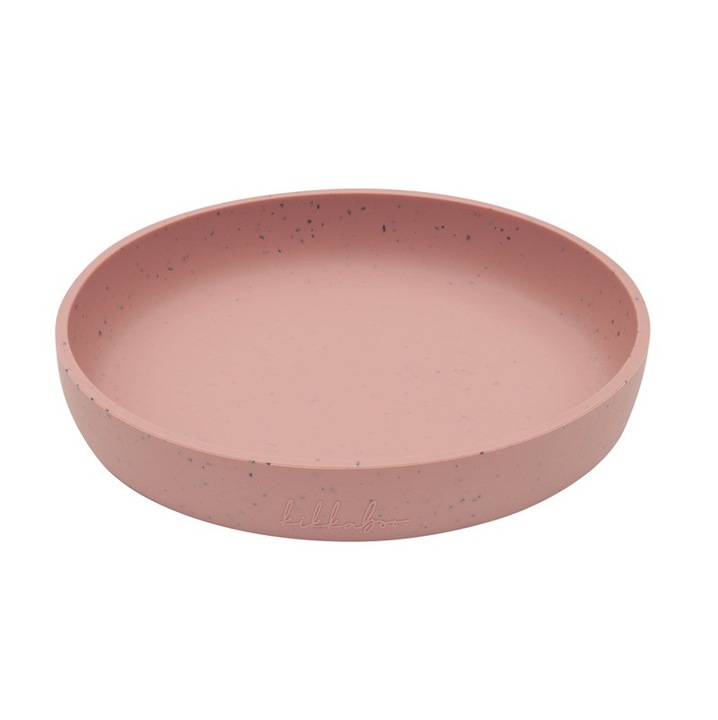 Élelmiszeripari szilikon babatányér 400ml, Platinum Sage Blush