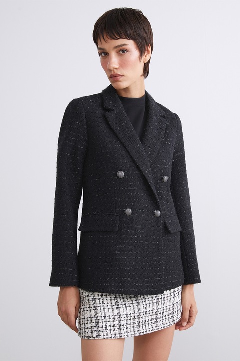 LC WAIKIKI, Sacou cu buzunare cu clapa si doua randuri de nasturi