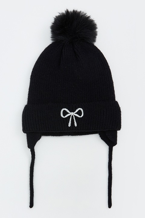 LC WAIKIKI, Caciulla cu ciucuri si snururi, Negru, 50 CM