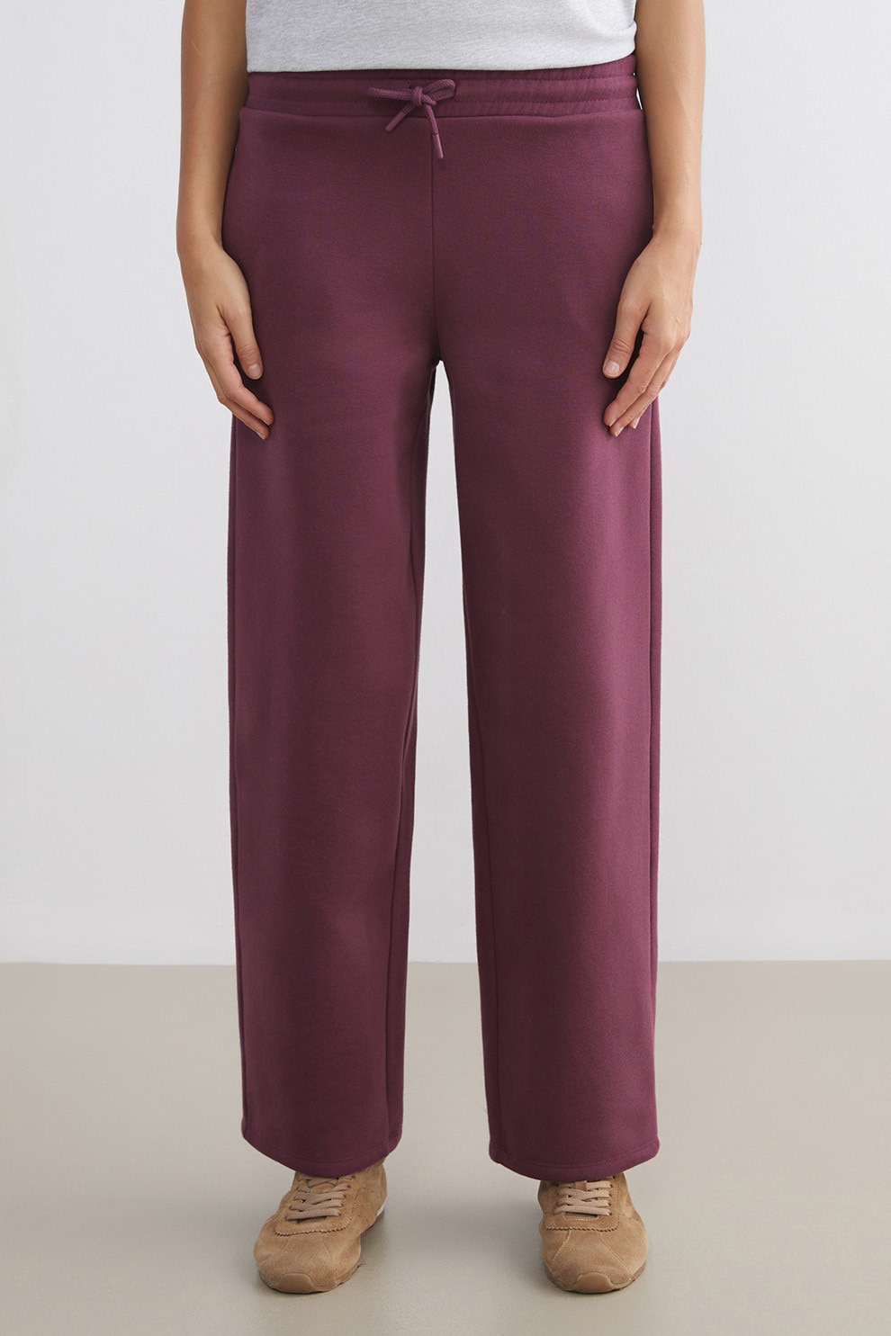 LC WAIKIKI, Pantaloni de trening cu croiala dreapta si buzunare laterale, Roz inchis, L