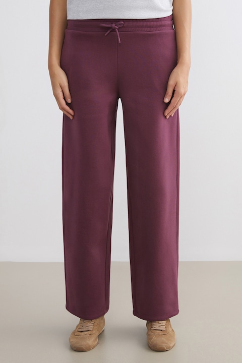 LC WAIKIKI, Pantaloni de trening cu croiala dreapta si buzunare laterale, Roz inchis, S