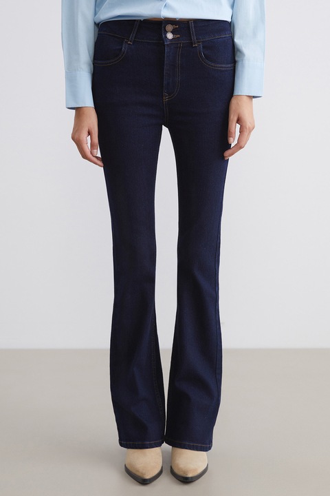 LC WAIKIKI, Blugi bootcut cu talie medie, Albastru ultramarin