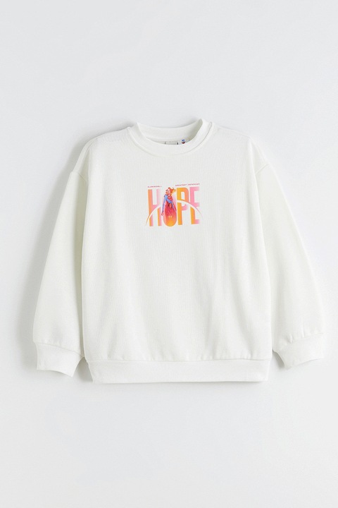 LC WAIKIKI, Bluza cu imprimeu pe spate, Rosu/Alb