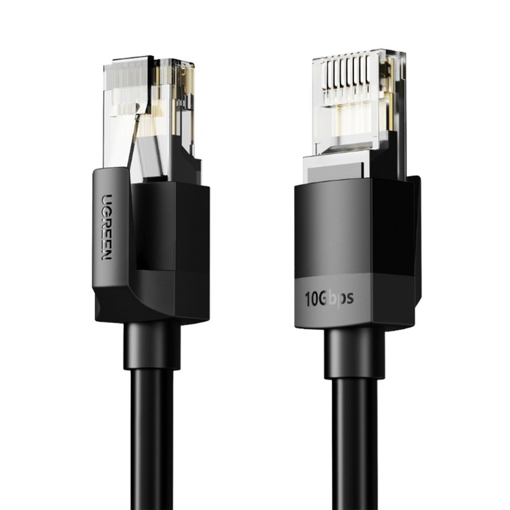 Cablu retea Ugreen Cat6 UTP, mufat 2xRJ45, 10Gbps, 500Mhz, Lungime 1m, Negru