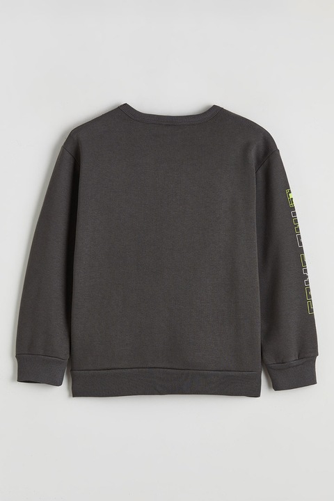 LC WAIKIKI, Bluza de trening cu imprimeu Minecraft, Alb, Verde, Gri antracit, 152-158 CM
