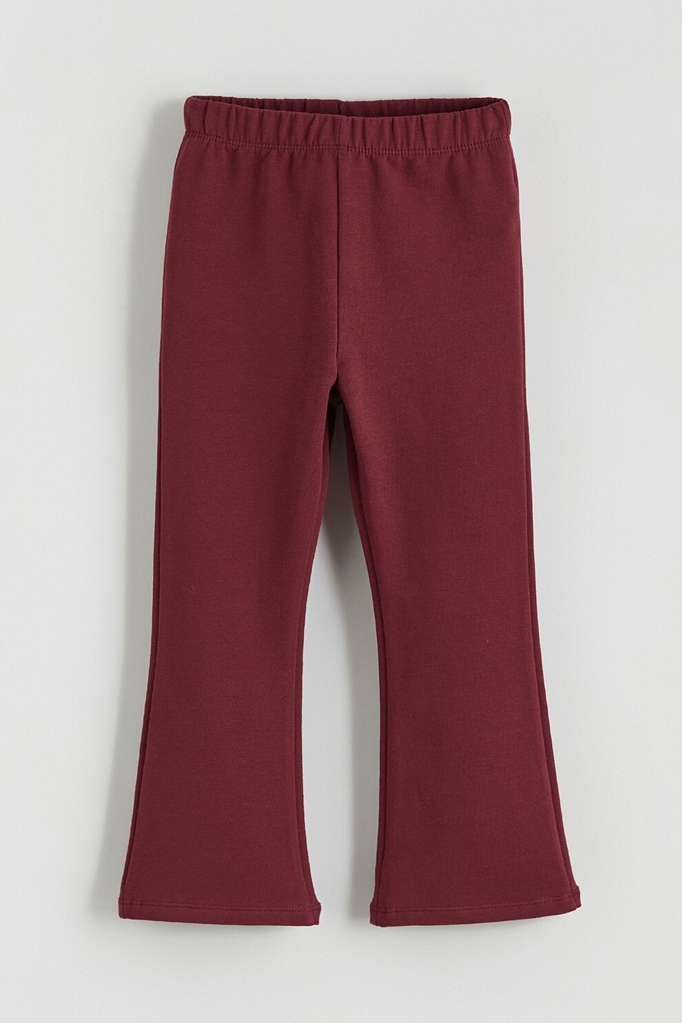 LC WAIKIKI, Pantaloni de trening din amestec de bumbac cu croiala evazata, Visiniu, 74-80 CM