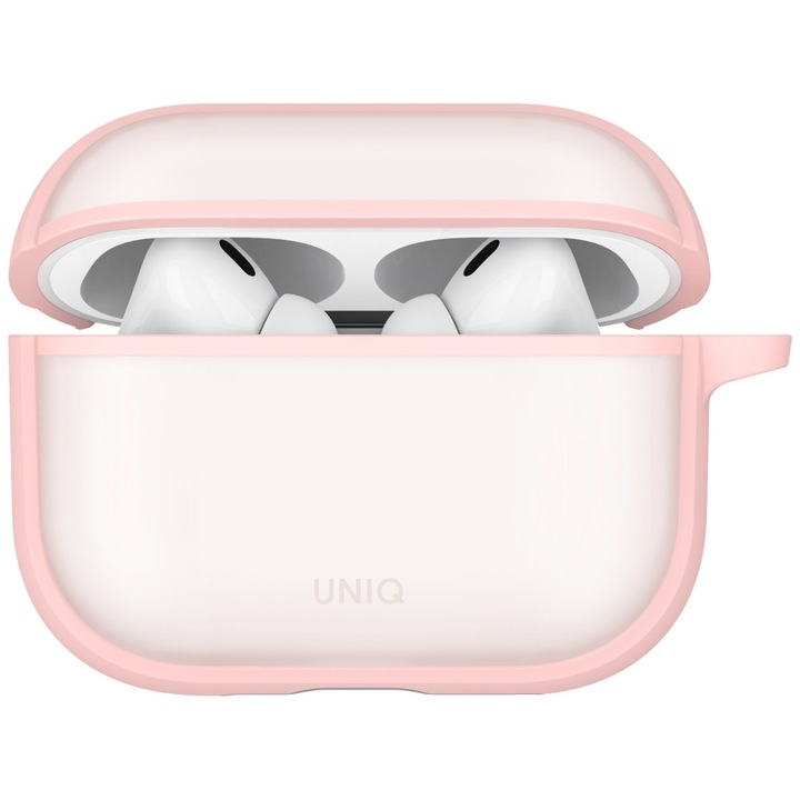 Калъф UNIQ Veren съвместим с Apple AirPods Pro 3, Розов