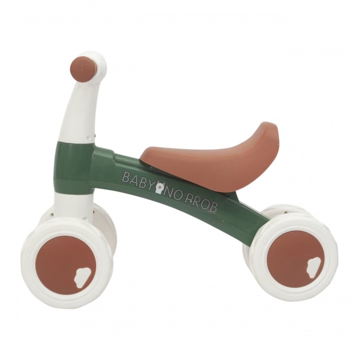 Woopie gyermek futóbicikli, zöld, 4 kerekű, 50x20x35cm