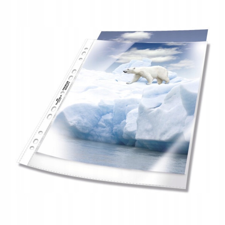 Folie protecție documente A4, Durable, 80 microni, texturat, set 100 buc