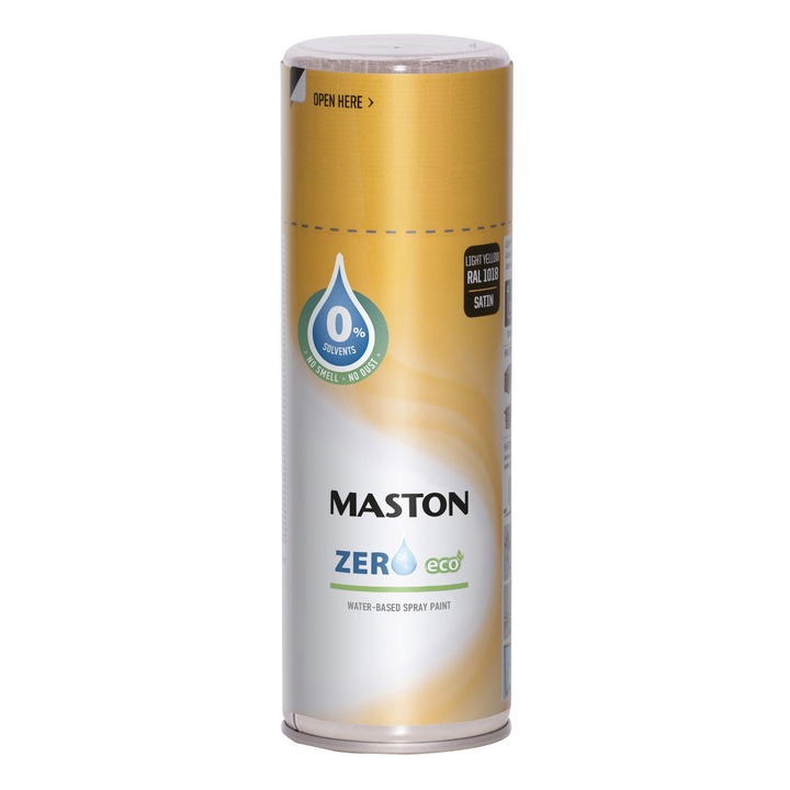 MASTON ZERO vopsea spray pe baza de apa Galben RAL 1018 400 ml