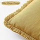 Комплект от 2 калъфки за възглавници с ресни от памук, 50x50 см, декоративни, бохо стил, рустик стил, с удобни пискюли, за диван, спалня, всекидневна, домашен декор, жълти