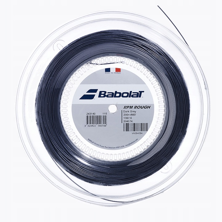 Надежда за тенис Babolat RPM Rough 200м, 1.25мм, сиво, подобрен контрол, издръжливост