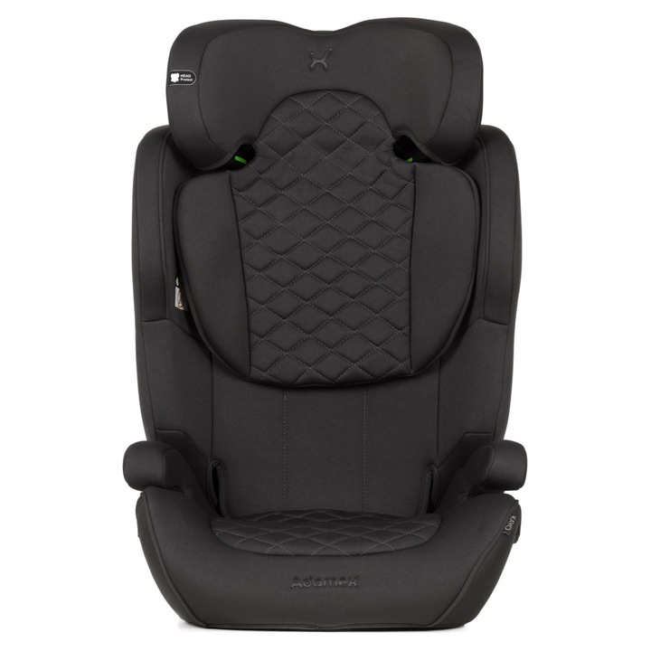Scaun auto si inaltator 2 in 1 Adamex Kayo, omologat R129 i-Size, prindere Isofix sau cu centura masinii, matlasat, suport pahar inclus, pentru copii intre 100-150 cm, Gri
