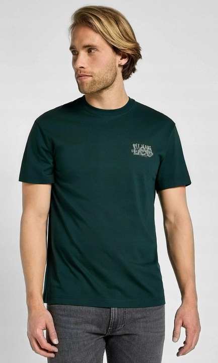 Férfi póló, Lee, oversize, zöld, pamut, XL INTL