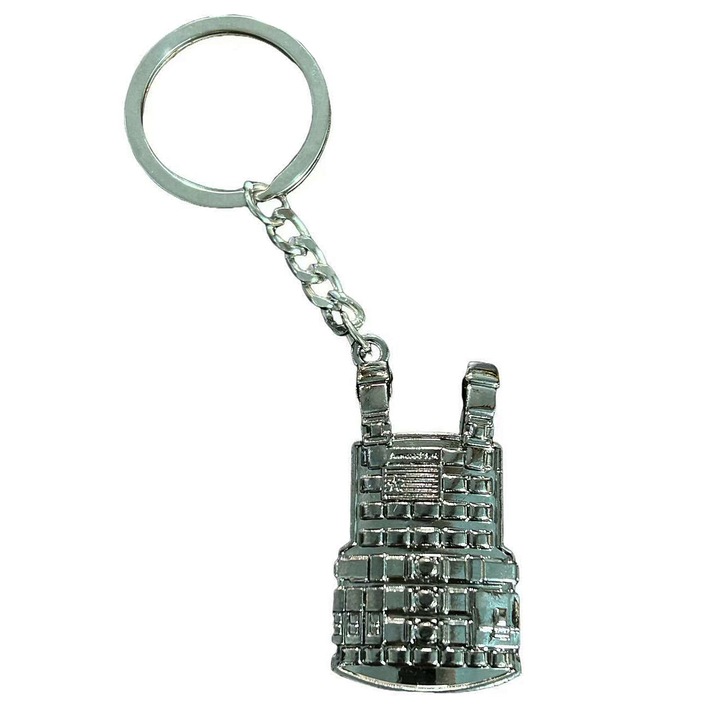 MIKIRINI kulcstartó, páncél dizájn, 4.7x2.5x1.7 cm, többszínű