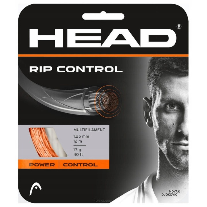 Corzi tenis Head Rip Control 1.20, portocaliu/alb, set pentru sportivi, textil