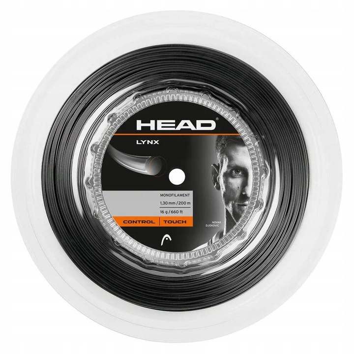 Coardă de tenis Head Lynx, 200m, 1.30mm, poliester, gri