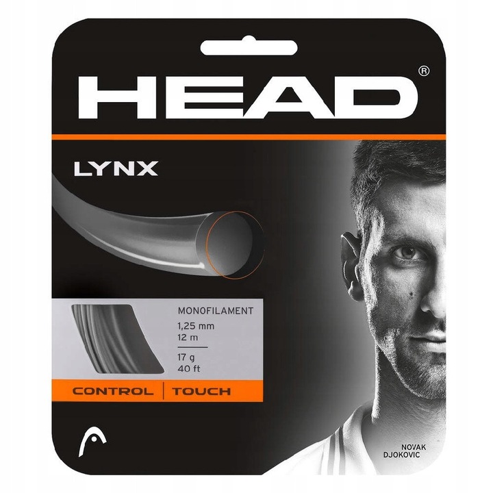 Set corzi tenis HEAD LYNX 1.25 mm antracit, poliester, 12 metri