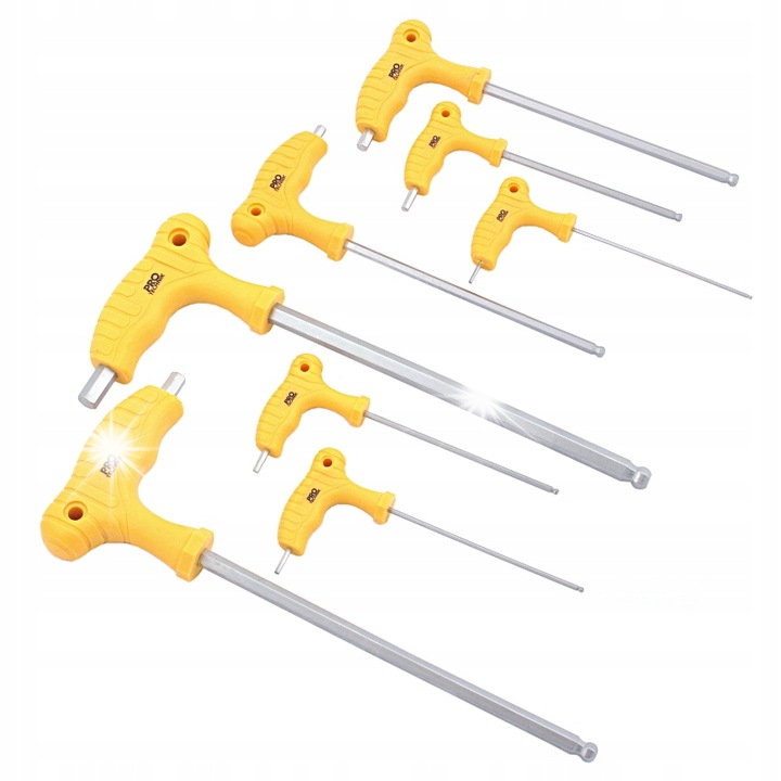 Set chei imbus Torx Pro-technik 2-10mm, cu maner tip T, 9 piese