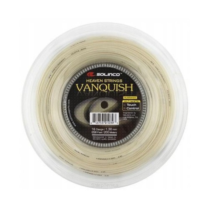 Set coardă tenis Solinco Vanquish 1.30, natural, 12m, poliamidă