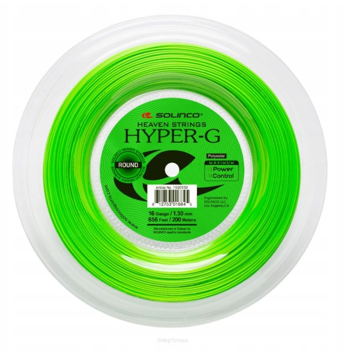 Nadaja tenis Solinco Hyper-G Round 1.25mm verde, 200m