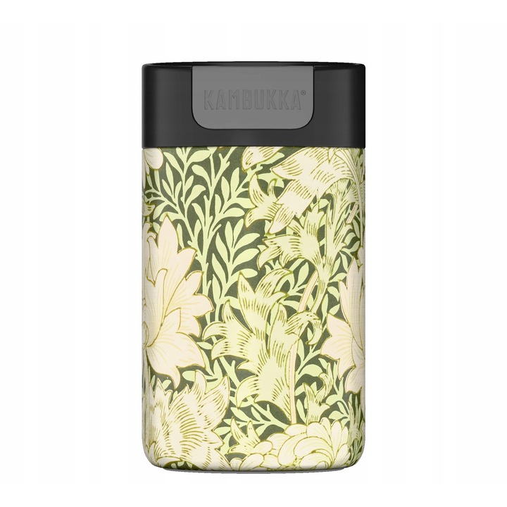 Cana termică Kambukka Olympus, design William Morris Chrysanthemum, 300ml, inox, etanșă