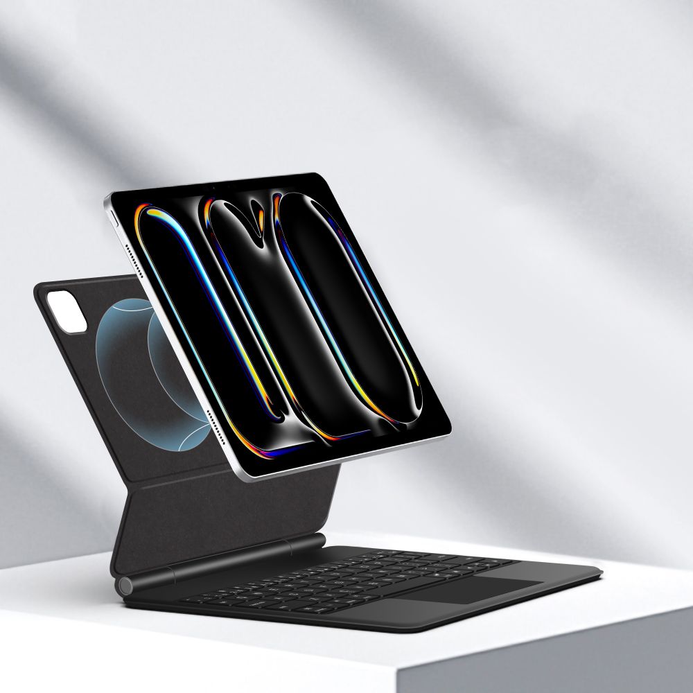 Husa de protectie tableta cu tastatura Tech-Protect Smartcase Magnetic + Keyboard iPad Pro 11" 5 / 6 2024-2025 Negru