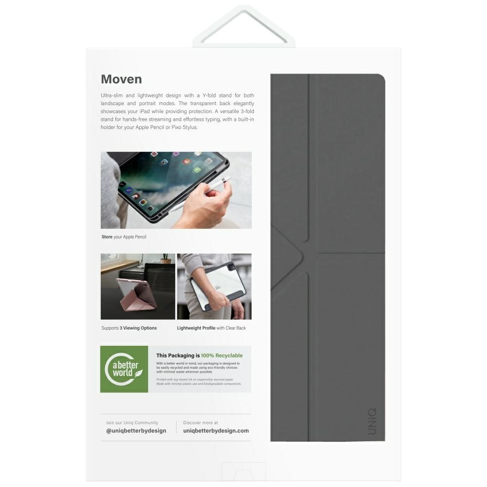 Husa UNIQ Moven compatibila cu iPad 10.9 inch 2022, Gri