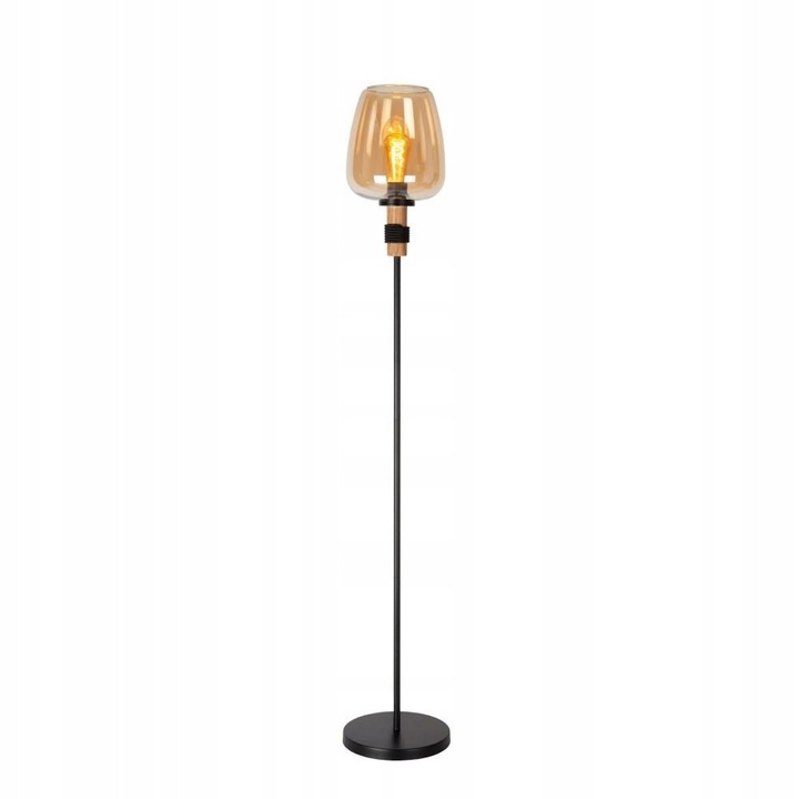 Lampa de podea Lucide ILONA, vintage, negru/portocaliu, 150x22cm