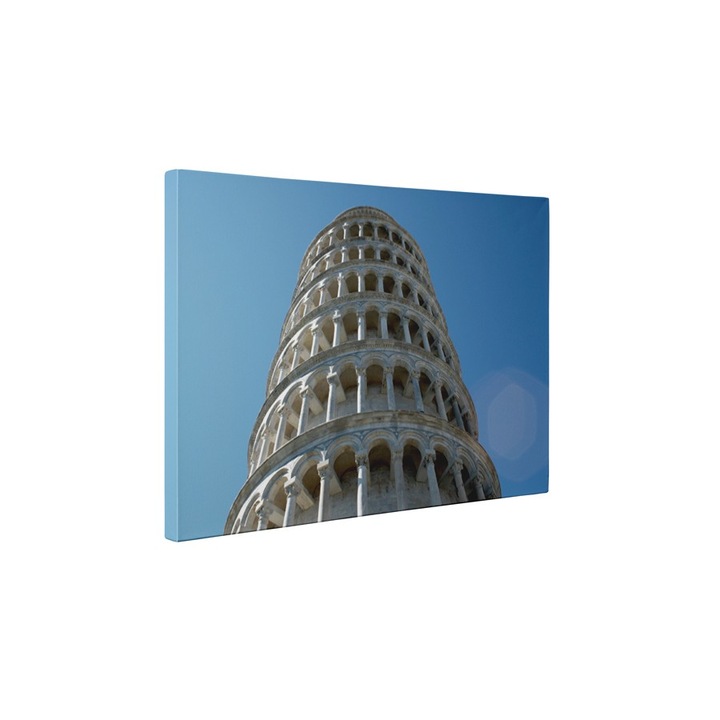 Turnul inclinat Italia - Tablou Canvas - 50x65 cm