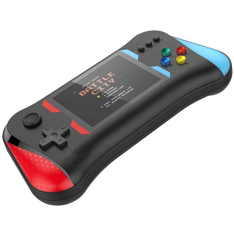 Consola de jocuri portabila retro pe 8 biti, ecran color de inalta definitie de 3, 5 inci, 500 de jocuri clasice intr-una singura, durata lunga de viata a bateriei
