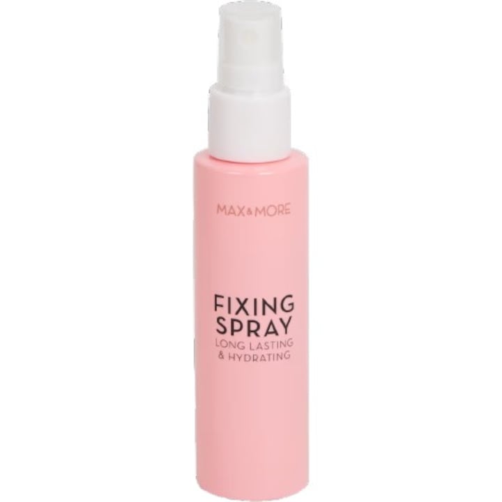 Spray de fixare machiaj Max & More, 75 ml, vegan, pentru un machiaj rezistent si efect hidratant