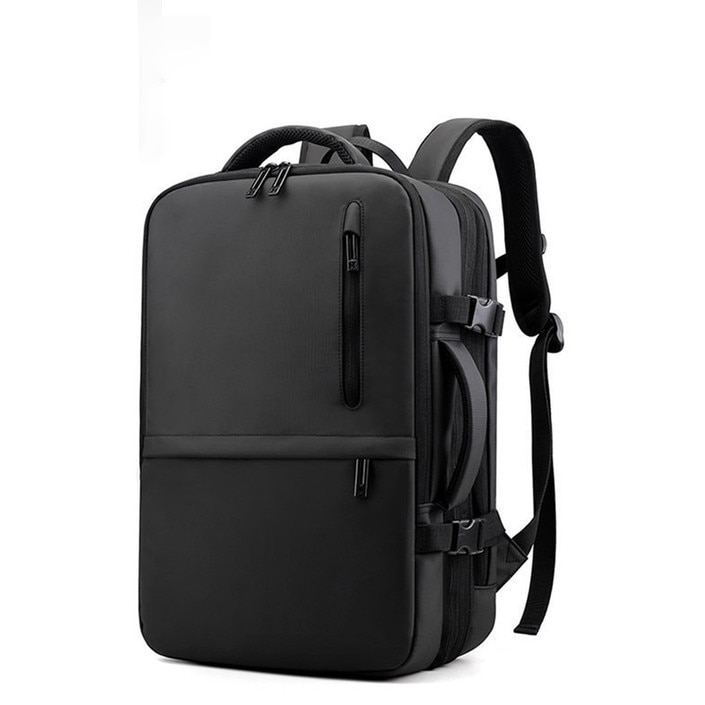 Rucsac de calatorie, rucsac multifunctional, geanta pentru laptop, port USB, material impermeabil, poate gazdui un laptop de 16 inch, Poate fi deschis la 90 de grade pentru a depozita haine si diverse accesorii,45x30x20cm, negru