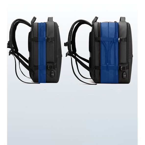 Rucsac de calatorie, rucsac multifunctional, geanta pentru laptop, port USB, material impermeabil, poate gazdui un laptop de 16 inch, Poate fi deschis la 90 de grade pentru a depozita haine si diverse accesorii,45x30x20cm, negru