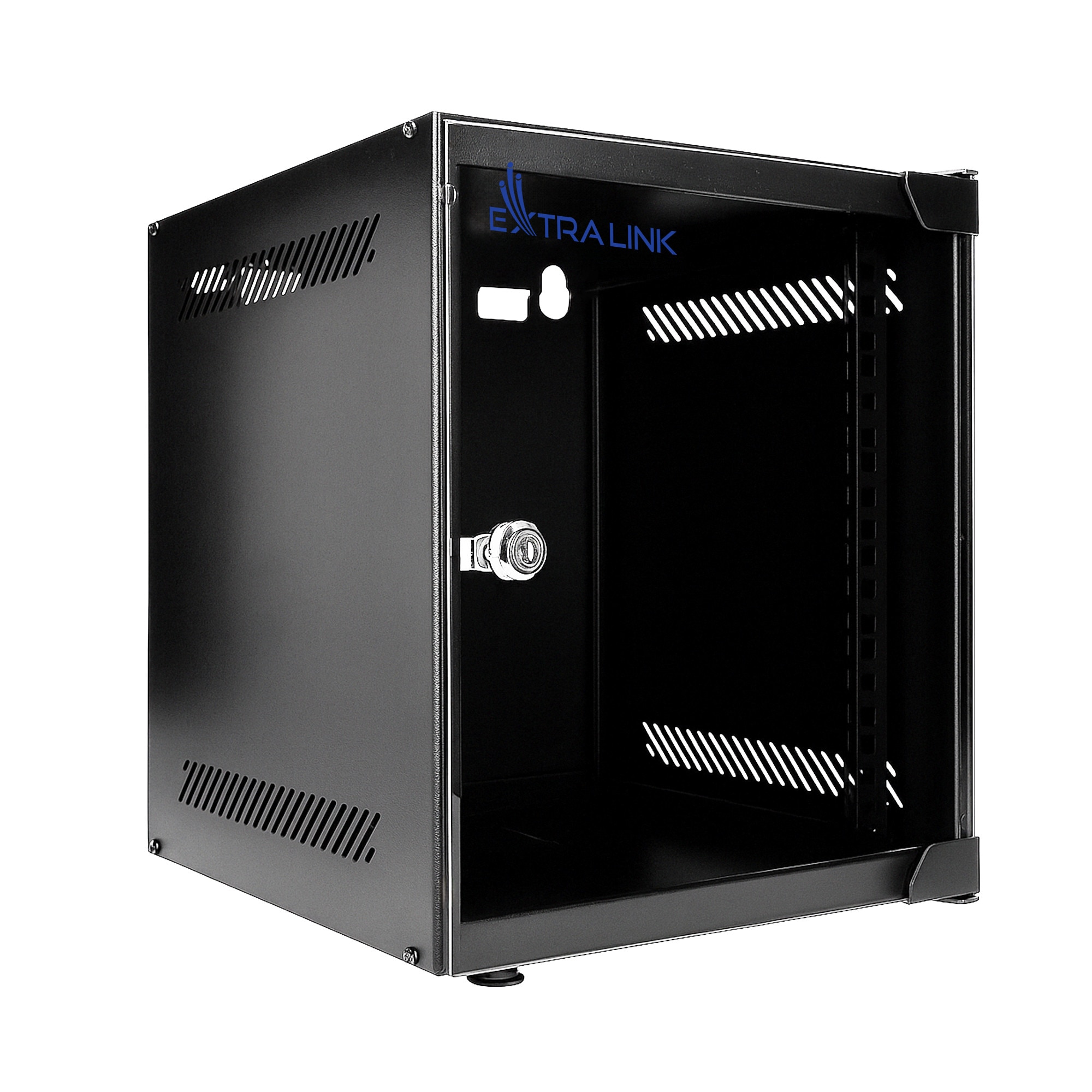 Dulap rack montat pe perete Extralink Lite 6U 10 inch 280x310 mm negru ...