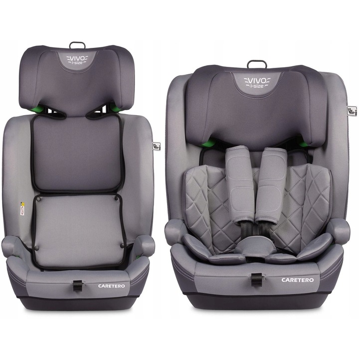 Scaun Auto Vivo I-Size 76-150cm, 9-36kg, Grey, Centuri 5 Puncte