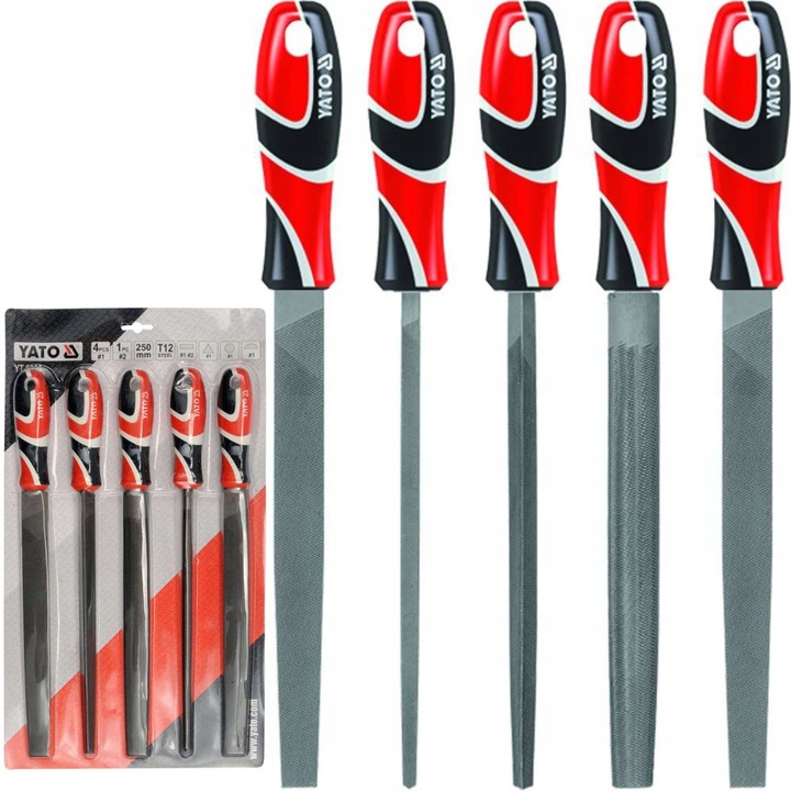 Set pile metal 5 piese Yato 250mm, T12, diverse forme