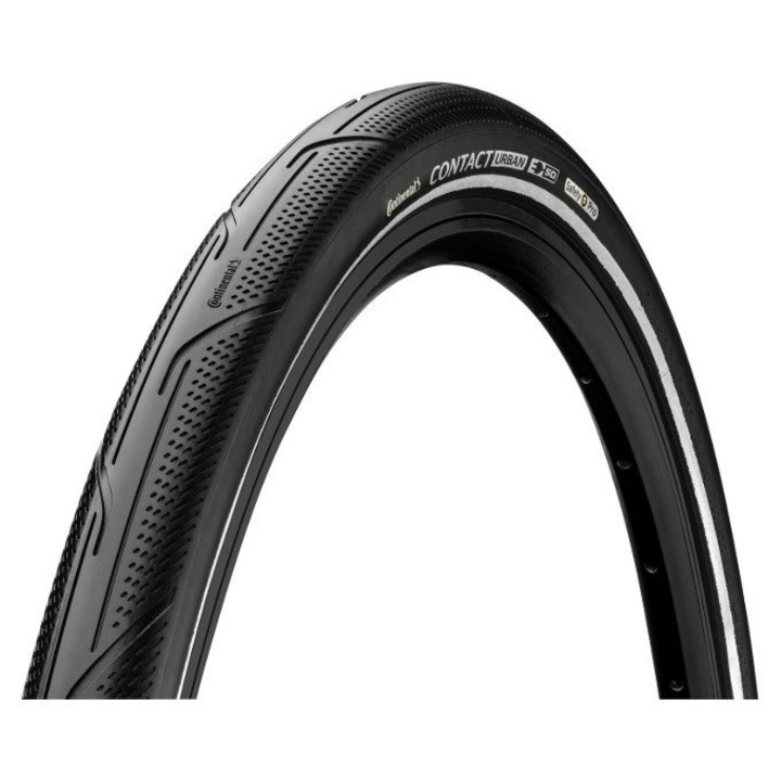 Anvelopa cauciuc bicicleta Continental Urban Reflex 27.5 × 2.50 Clincher 62-584, adaptata perfect pentru asfalt, inel reflectorizant pe timp de noapte