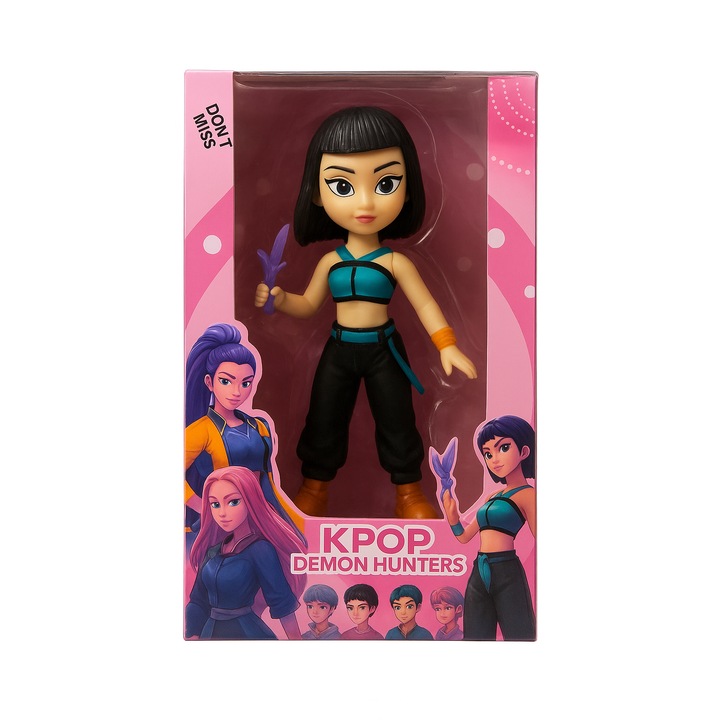 Figurină K-POP Demon Hunters, culori vibrante, design modern, 30x10cm
