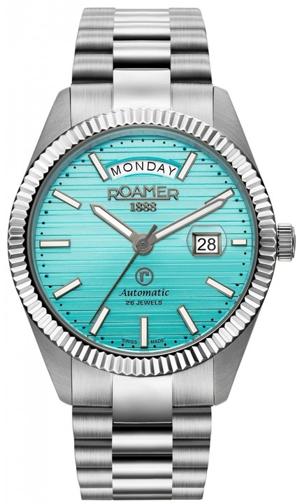 Ceas bărbătesc Roamer 981666 41 05 50, albastru, mecanism automatic, oțel