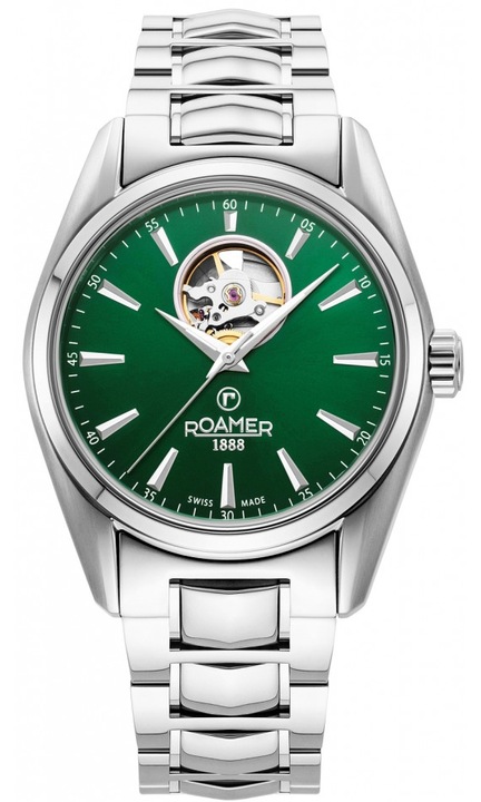 Ceas barbatesc Roamer, 984985 41 75 20, verde, otel, mecanism automat