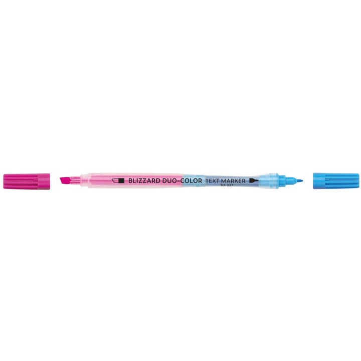 Marker dublu Toma, roz-albastru, rezistent la apă, 1-4mm