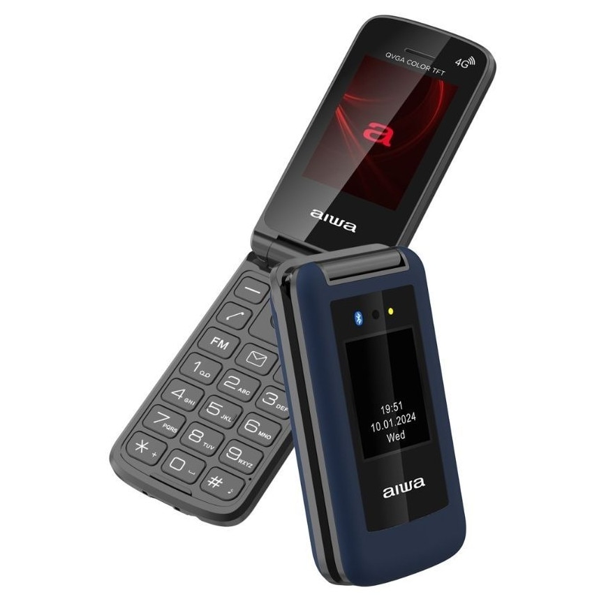 Telefon mobil Aiwa FP-30-4G DualSIM, 2,4", 4G, Bluetooth, albastru