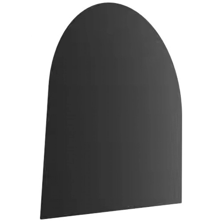 Tabla protecție sub sobă Kratki, 100x100 cm, neagră, grosime 2mm