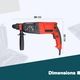 Ciocan rotopercutor 4-in-1, HAPPY JOKER, 800W, 2.8J, SDS+, cu accesorii incluse, valiză de transport