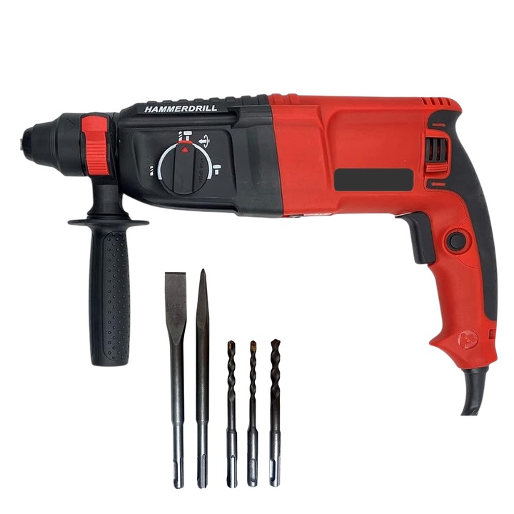 4 az 1-ben fúrókalapács, HAPPY JOKER, 800W, SDS+, ütési energia 2.8J, tartozékokkal és tokkal együtt