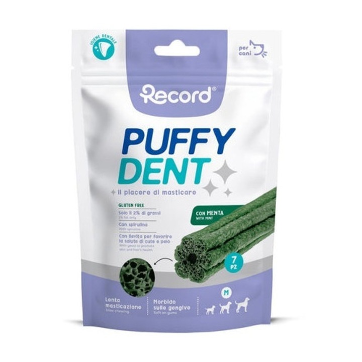 Recompense caini - PuffyDent cu Menta - 105 g
